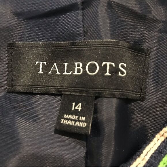 Talbots Blazer Women’s Size 14 Multi-Colored Striped Cotton Long Sleeve - Picture 12 of 12